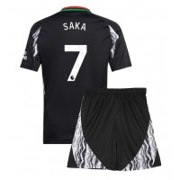 Camiseta Arsenal Bukayo Saka #7 Segunda Equipación Replica 2024-25 para niños mangas cortas (+ Pantalones cortos)